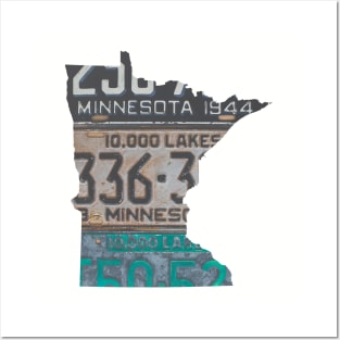Minnesota Vintage License Plates Posters and Art
